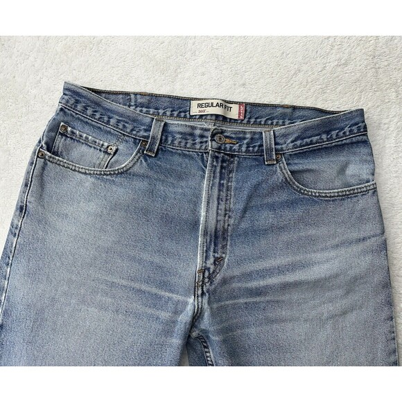 Levis 505 Jeans Men’s 38x30 90s Stonewash Straight Blue Red Tab Denim VTG Retro - Picture 3 of 16